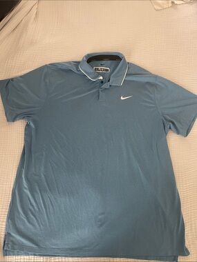 Nike Men's Light Blue Dri-FIT Polo Shirt Grizzlies